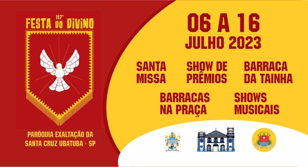 Confira a programação desta terçafeira da Festa do Divino Prefeitura