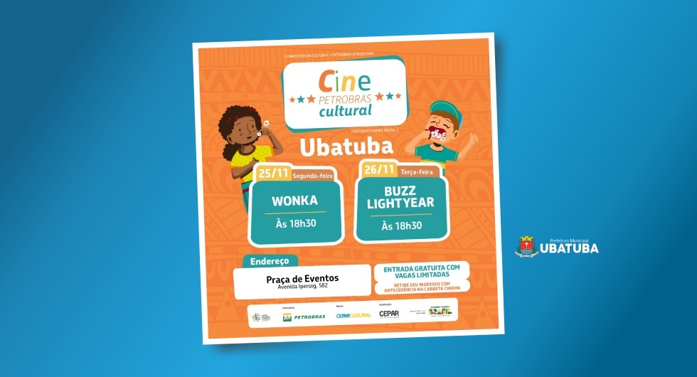 Ubatuba recebe cinema gratuito na Praça de Eventos